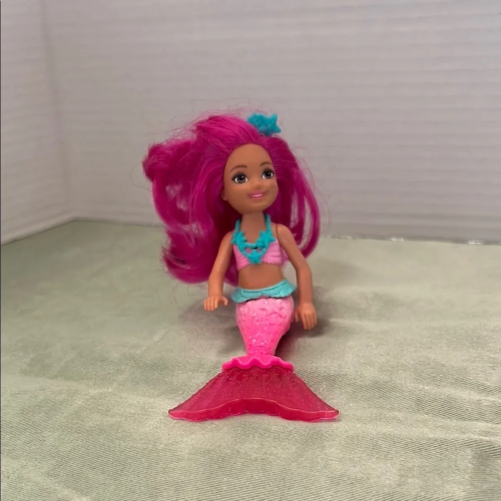 Vibrant Mermaid Doll with Pink Tail